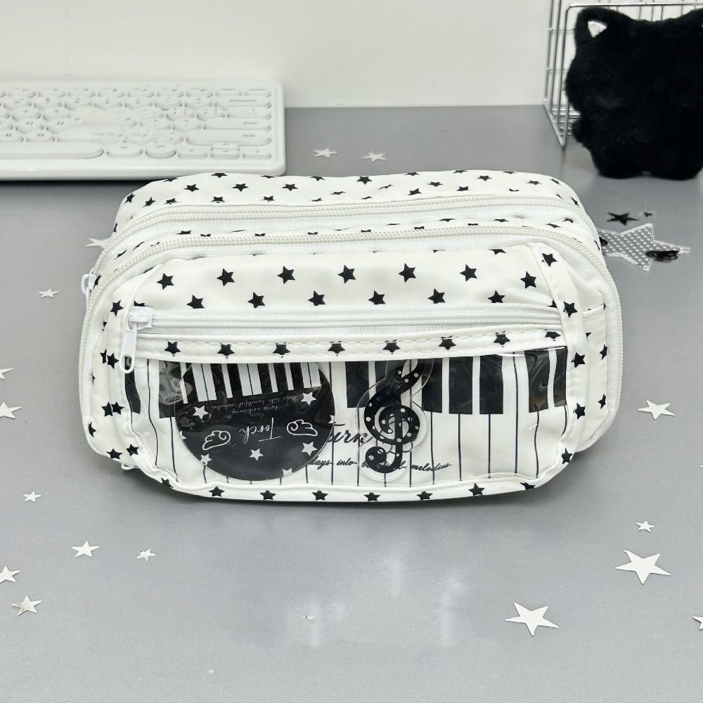 Sweet Star Pencil Storage Bag Large Capacity Makeup Bag School Office Supplies