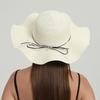 French Style Folding Straw Hats Spring Summer Women's Sun Hat Pearls Strap Straw Hat  Female
