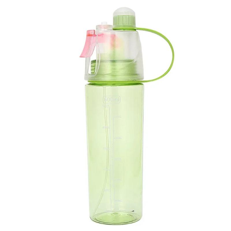 NEW 600ML Sports Spray Plastic Water Cup Outdoor Cooling Water Bottle Creative Student Gift Spray Water Cup Handy Cups Drinkware