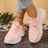 Fashion Knitted White Sneakers for Women Summer Mesh Breathable Platform Sports Shoes Woman Thick Bottom Non Slip Running Shoes