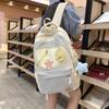 Campus Junior High School Student Schoolbag Women's Large Capacity Computer Travel Bag Girls Color Block Backpack