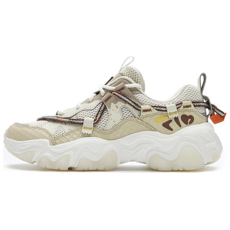 Fila FLUID 5 WAFFLE Дышащие и легкие Низкие Кроссовки на массивной подошве Женские Белый Коричневый F12W422109FSM