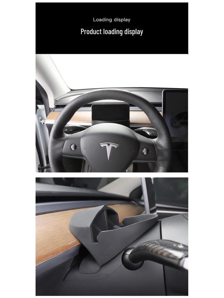 Силиконовый держатель для телефона на руль Tesla Model 3/Y