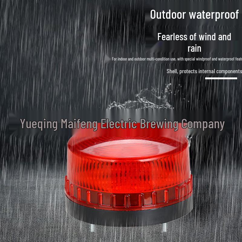 Светодиодный стробоскоп LTE-5061: Постоянный, Мигающий, Звуковой и Бесшумный, Совместимый с 12В, 24В, 220В.