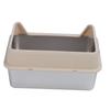 Stainless Steel Cat Litter Box Anti Splashing Top Entry Large High Sided Kitty Litter Pan with Scoop for NaBig Cat
