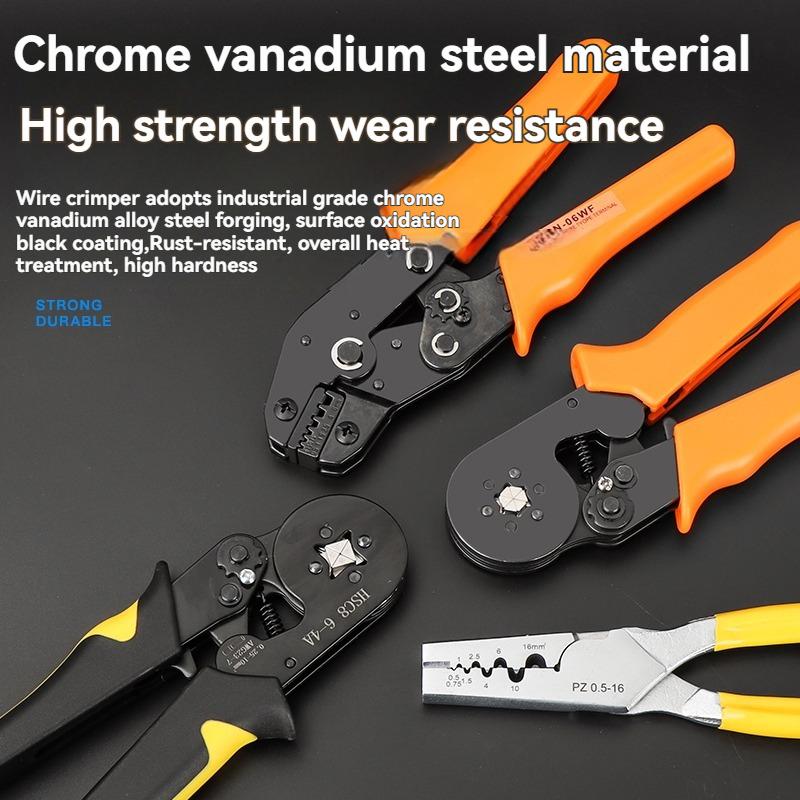 High Quality Cable Wire Crimper Tools Kit Crimping Pliers Ferrule Tube Terminal Crimpers HSC8 6-6 for 0.25-6mm2 AWG(23-10)