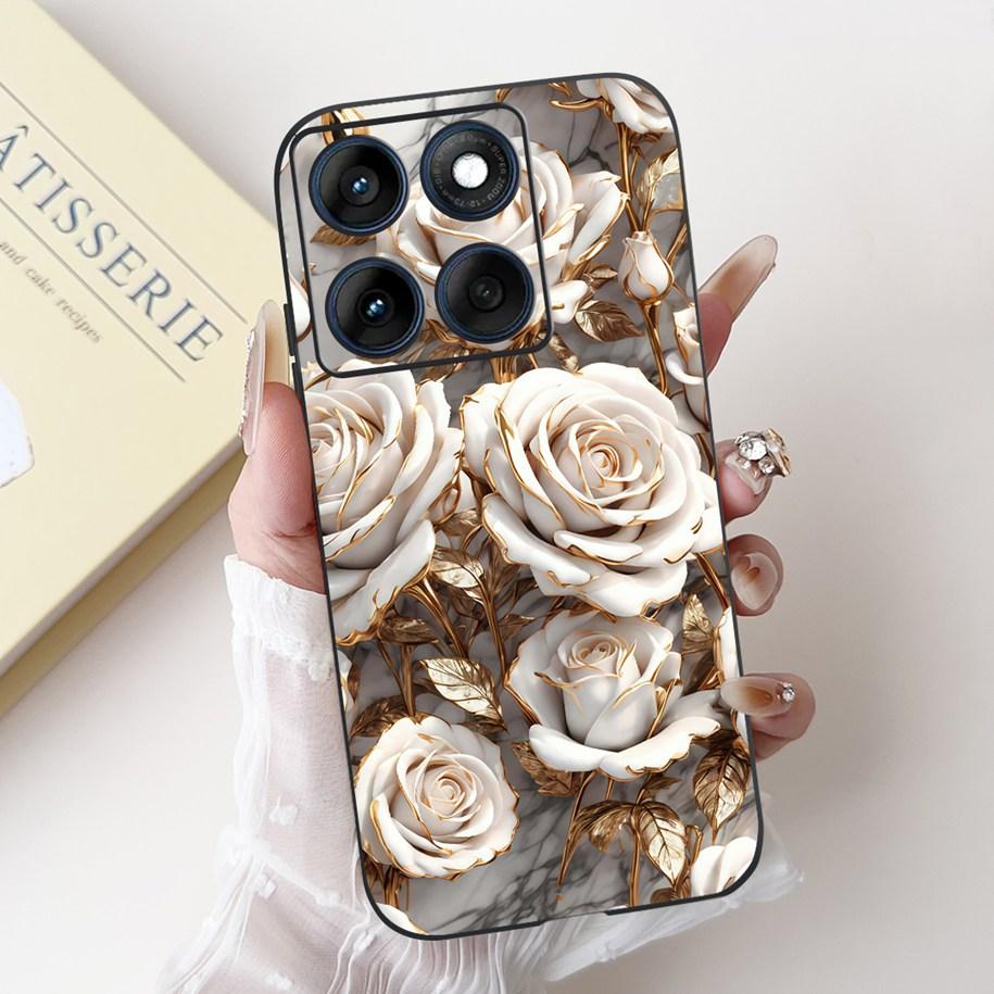 For Motorola Edge 60 Pro Case Moto Edge 60 Fusion Cover New Fashion Flower Soft Silicone Bumper For Moto Edge 60 60s Edge60 Capa