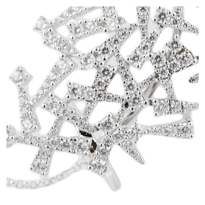 APM Monaco Fireworks Series Asymmetric AB Style 925 Silver Earrings Women's Silver AE13165OX