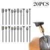 20 ШТ Шлифовальная головка Бор Фреза Сверло Вращающийся бор Набор абразивных инструментов Камень Металл Шлифовка Гравировка Резка Полировка Инструмент