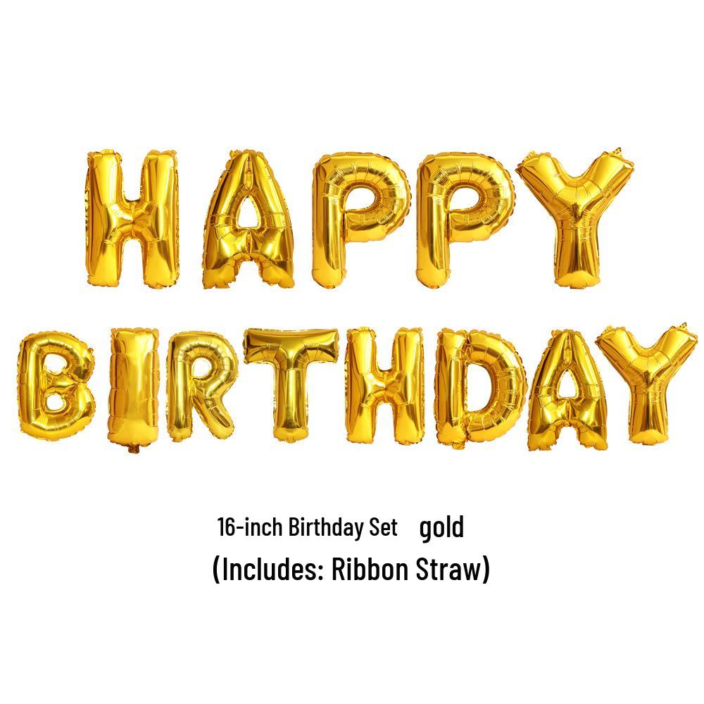 Набор украшений из 16-дюймовых шаров-букв «С Днем рождения»