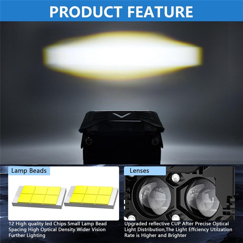 Car LED Work Light Bar 160W 16000LM Headlights Extra Light For Offroad Tractor Truck Fog Lights Motorcycle Spotlight Replacement