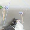 Colorful Cat Teaser Wand Bite Resistant Cat Wand Interactive Toy  For Cats Kitten