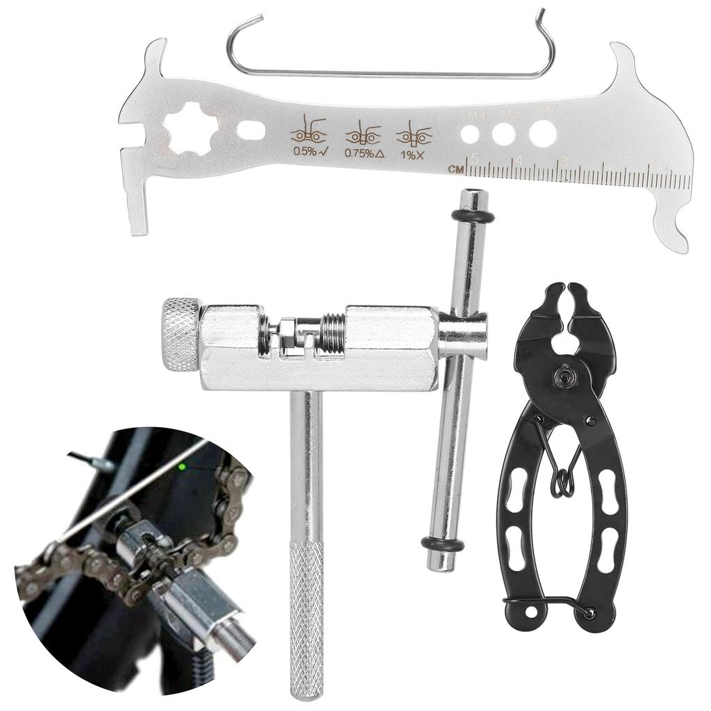 Инструмент для снятия и установки велосипедной цепи, кусачки, шаблон для проверки износа, набор инструментов для ремонта, быстросъемный для горного и шоссейного велосипеда