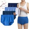 Men's Pure Cotton Antibacterial Briefs for Middle-aged and Elderly - Loose Fit, Plus Size