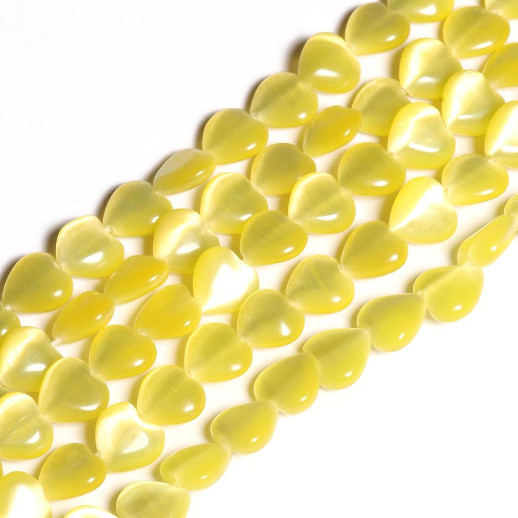 1 шт., бусины из натурального камня, 8 мм, кошачий глаз, лунный камень, опал, в форме сердца, разные цвета, свободные прокладки из бисера, для изготовления ювелирных изделий, браслет, ожерелье