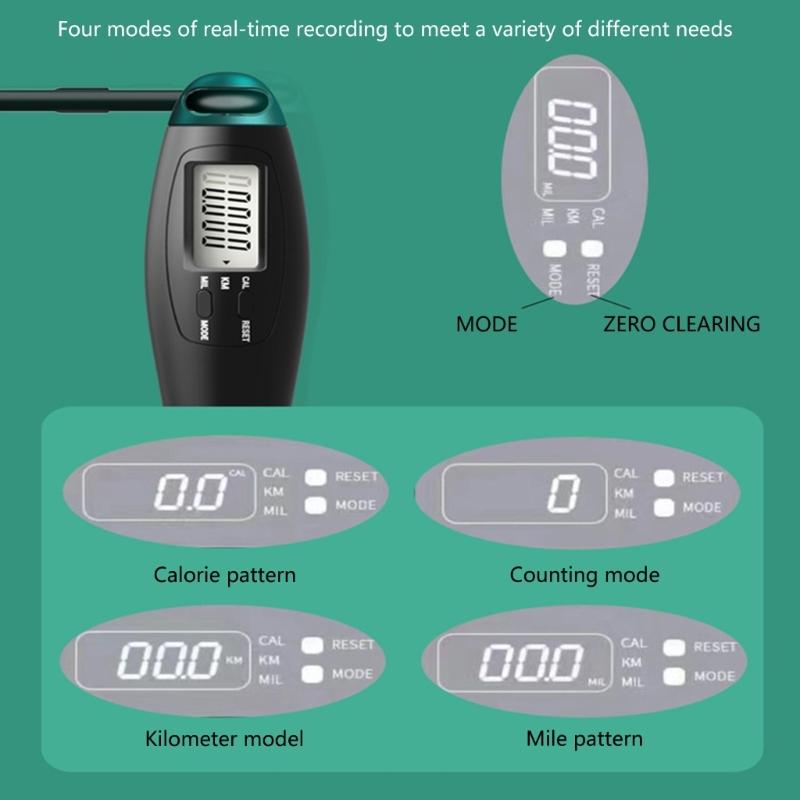 Съемная скакалка, тренировочная скакалка с нескользящей ручкой для любителей фитнеса, утяжеленная цифровая скакалка со счетчиком