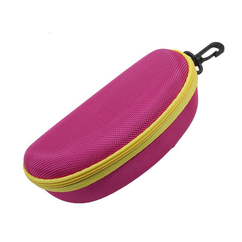 Portable EVA Sunglasses Case Shockproof Sport Glasses Case With Metal Carabiner Travel Zipper Eyeglasses Holder
