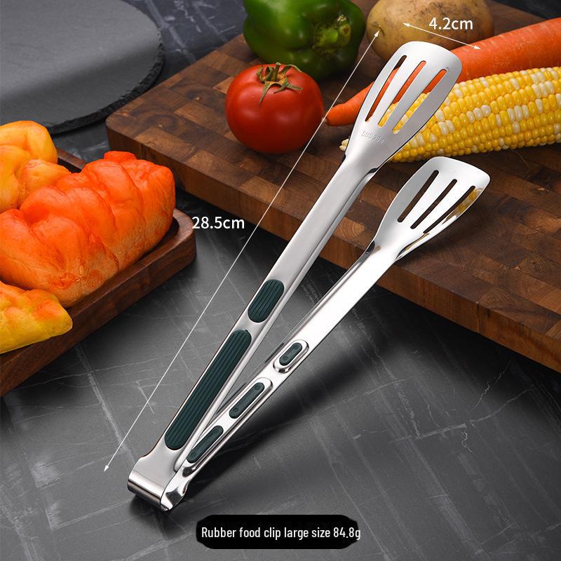 Зажимы для жарки стейков, кухонные зажимы для еды, зажимы для сладких ломтиков, зажимы для барбекю из нержавеющей стали промышленного класса, устойчивые к ожогам, утолщенные