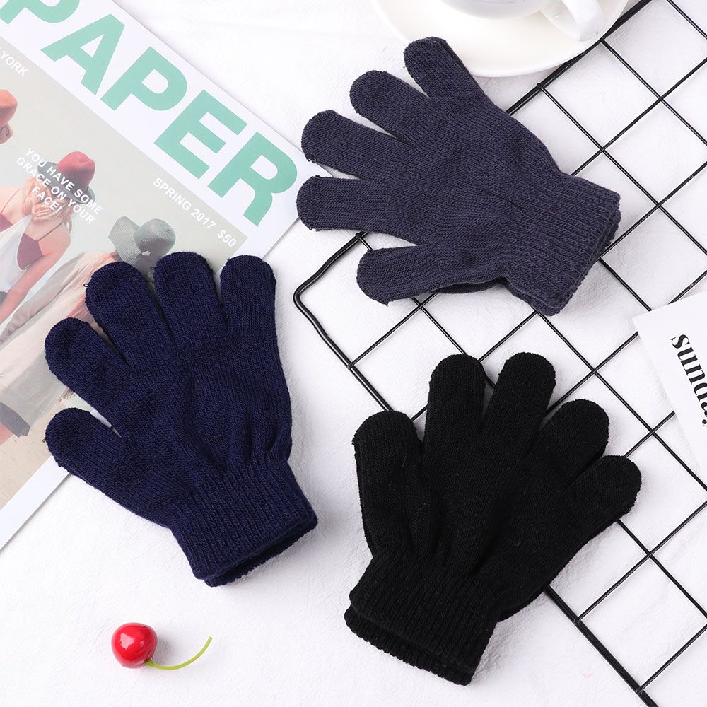 Winter Kids Warm Knitted Glove Stretch Children