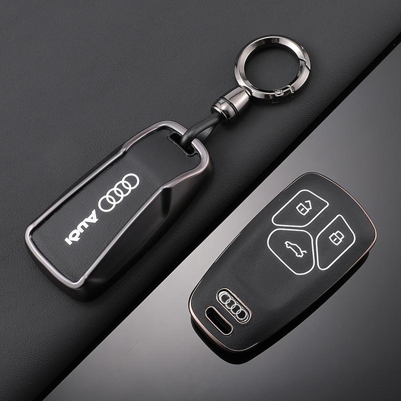 Для Audi 8Y Модный ТПУ Чехол для Ключа Автомобиля Брелок Дистанционного Управления Полное Покрытие Держатель для Audi A4 B9 Q5 Q7 TT TTS 8S 2016 2017 Аксессуары Брелок