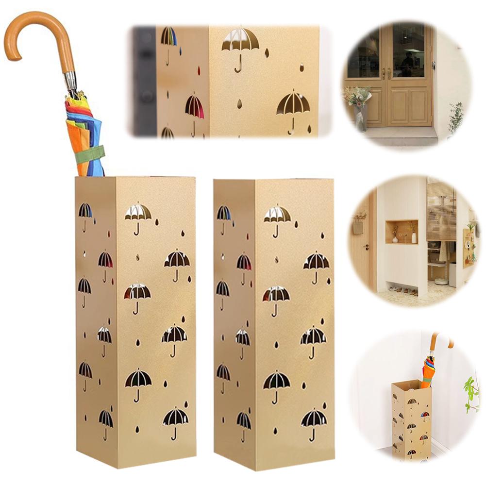 Металлический Шик Подставка для Зонтов Многоцелевая Свободностоящая Металлическая Стойка-Подставка для Зонтов Держатель для Тростей для Зонта Трости