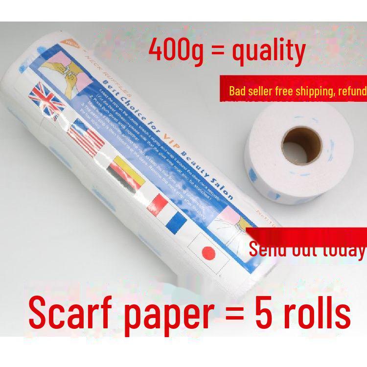 Eco-Friendly Disposable Scarf for Haircuts and Dyeing - Anti-Shredding Paper with Hair Brush and Bowl Hairdressing Tools.