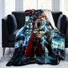 Customizable 2026 new Thor cartoon anime blankets bedroom decorations warm flannel sofa blankets suitable for home bedroom