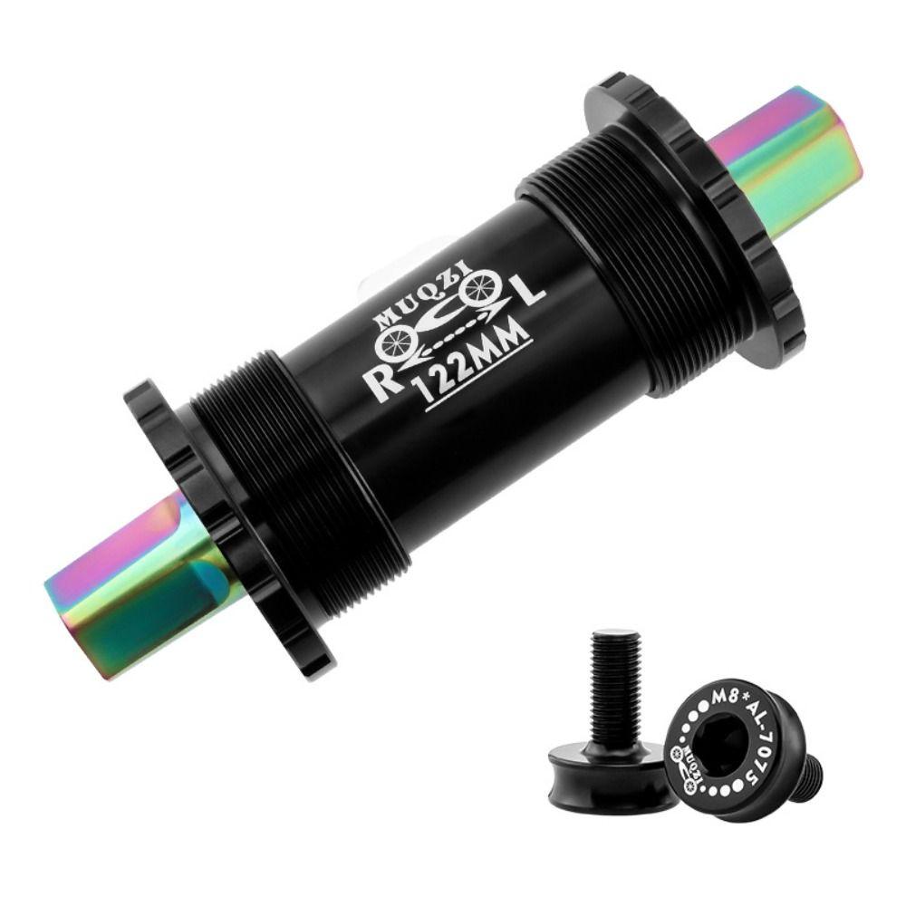 Square Titanium Alloy Bike Axle Crankset Part Sealed Bearing Bicycle Bottom Bracket Bike Crankset Shaft Bicycle BB Ceramic Axle