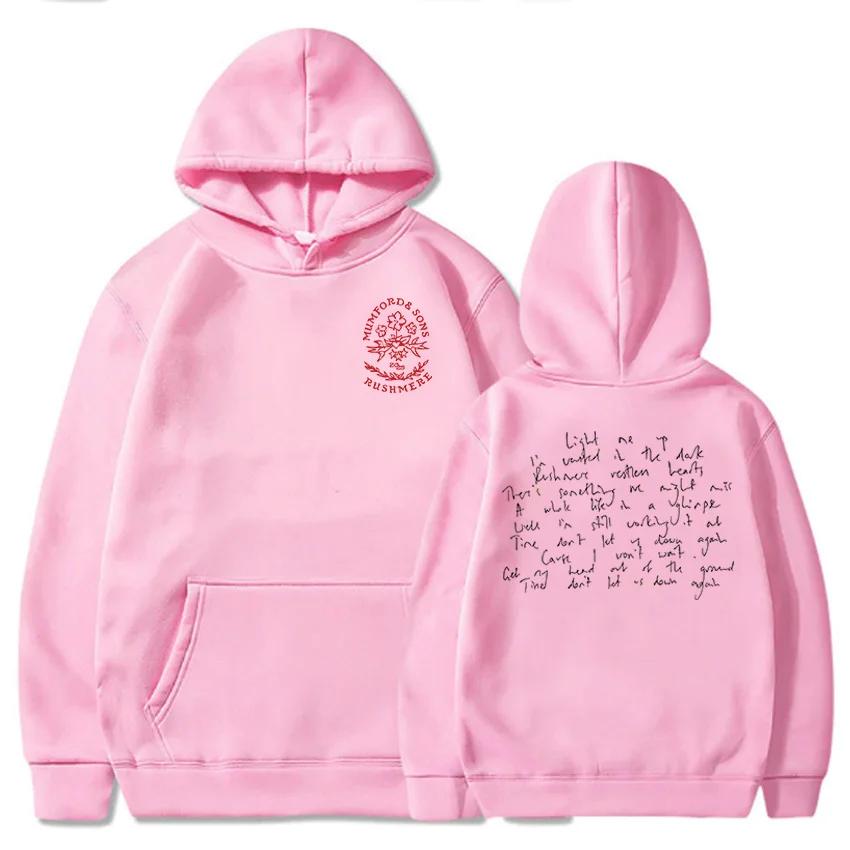 Mumford Sons RUSHMERE Альбом Толстовка с капюшоном с длинным рукавом Унисекс Moletom Мужская толстовка с капюшоном с графикой