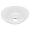 Ceramic Wash Basin Matte White Round