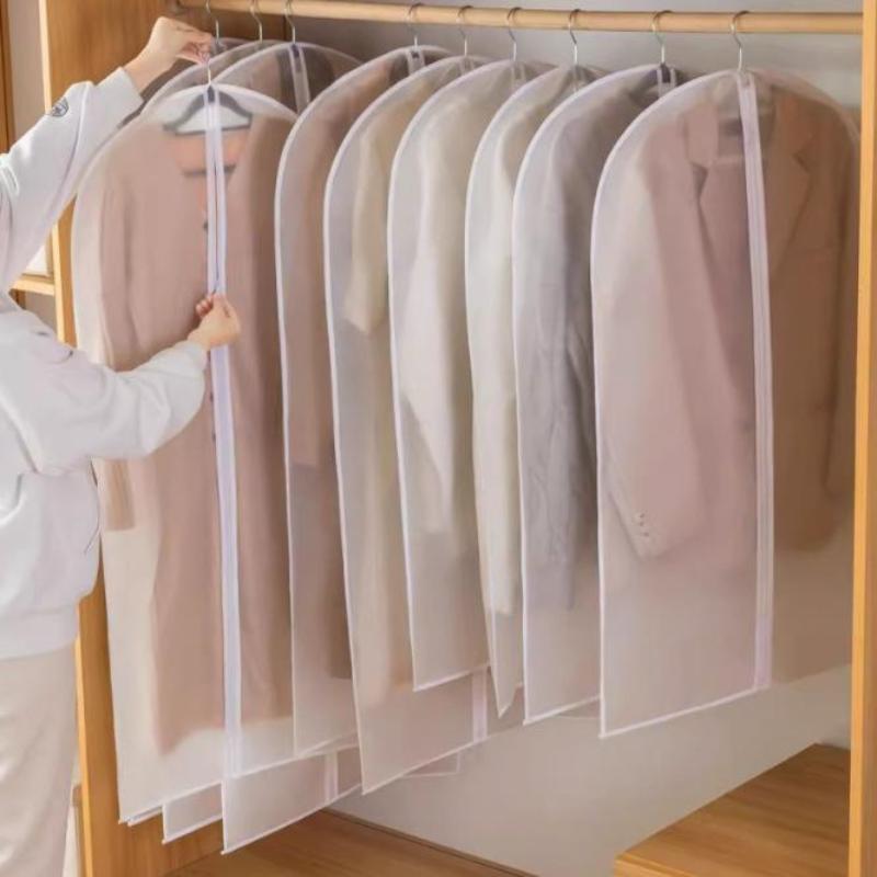 Пылезащитный чехол для одежды большой вместимости, подвесной чехол для хранения одежды, платья, костюма, пальто, с утолщением