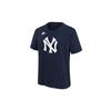 Футболка с коротким рукавом и круглым вырезом, детский топ, темно-синий цвет, с логотипом X MLB New York Yankees 3Z3B7NMB7-NYY