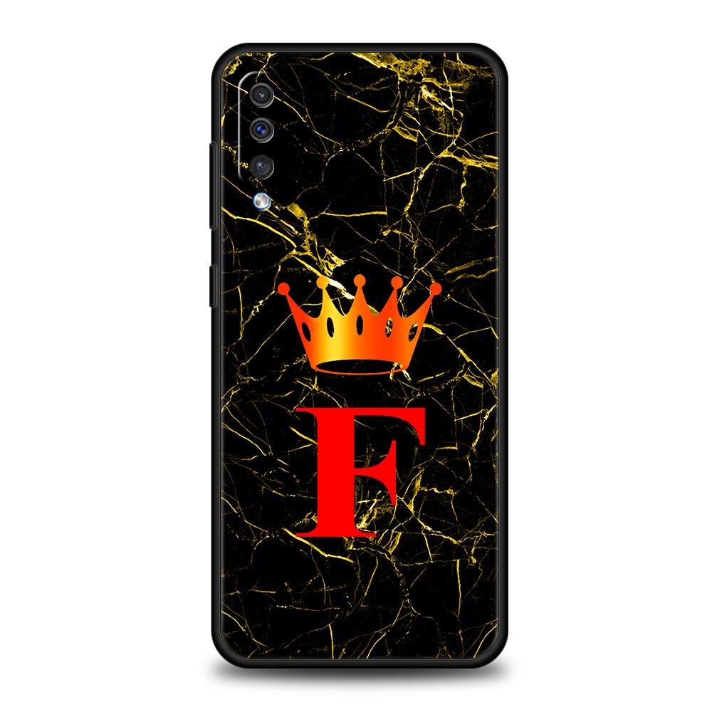 Marble Letter Phone Case for Samsung Galaxy A56 A36 A26 A16 A34 A24 A42 A22 A20 A12 A40 A30 A10 5G Soft TPU Cover Shell Fundas