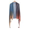 Women's Autumn Winter Ombre Gradient Color-Blocked Viscose Shawls Scarf High Quality Wrap Stole Bufandas Muslim Hijab 180*90Cm