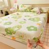 Dinosaur Printed Fitted Sheet Set, Microfiber Bedroom Deep Pocket Non-Slip French Bulldog Mattress Fitted Cover for Kids Adults