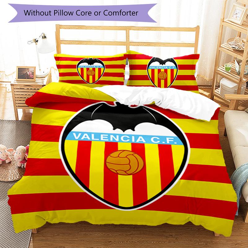 Valencia CF Pattern Bedding,Quilt Set Quilt Cover Pillowcase Home Birthday Gift (1*duvet cover+2*pillowcase,without core)