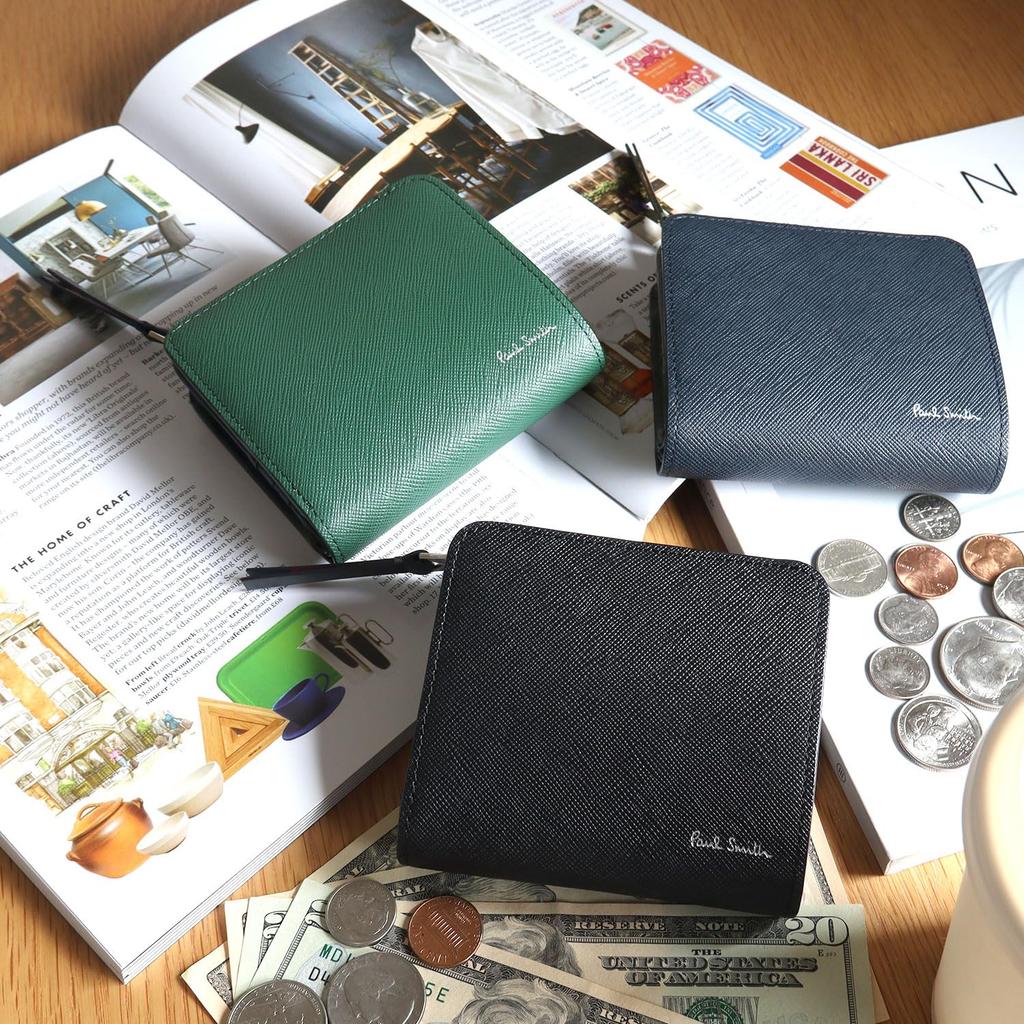 Paul Smith Bright Stripe Puller SS24 Bifold Gift with Original Box and Care 813019 P915 No Wallet, Wrapped, Cloth, (01. Black, Personalization)