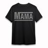 Men's Comfy T-Shirt Checkered Mama Graphic Tee Black Soft Cotton Short Oversize