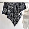 Ink Painting Silk Scarf 90cm Twill Scarves Large Square Sunscreen Shawl Headscarf for Women Hijab Luxury Bufanda Foulard