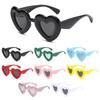 1pc Oversized Cute Heart-Shaped Inflated Sunglasses for Women Trendy Chunky Sun Glasses Retro Thick Frame Funny Shades