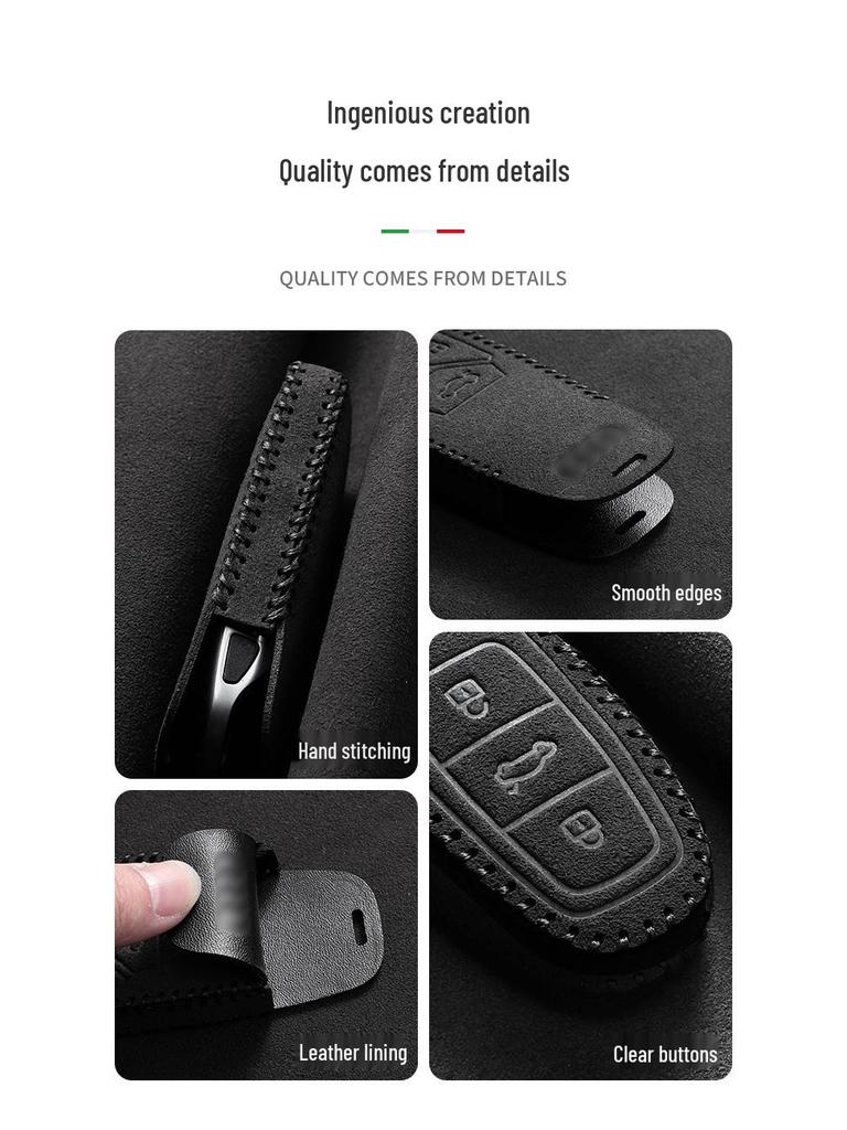 Two-Tone Suede Key Shell for Ford Mondeo, Edge, Explorer, and Focus