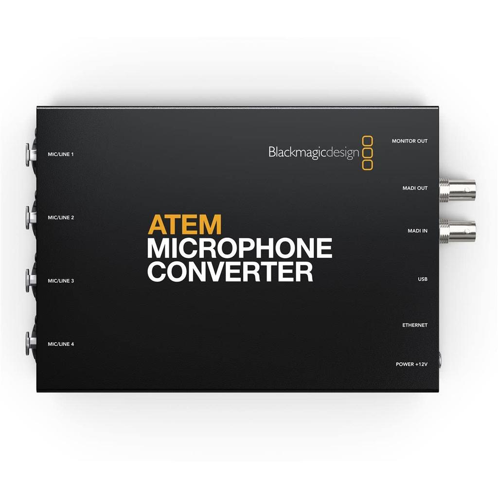 Blackmagic Design ATEM Microphone Converter Analog Audio To MADI Converter 4 Inputs (SWATEMTVSTDMC)