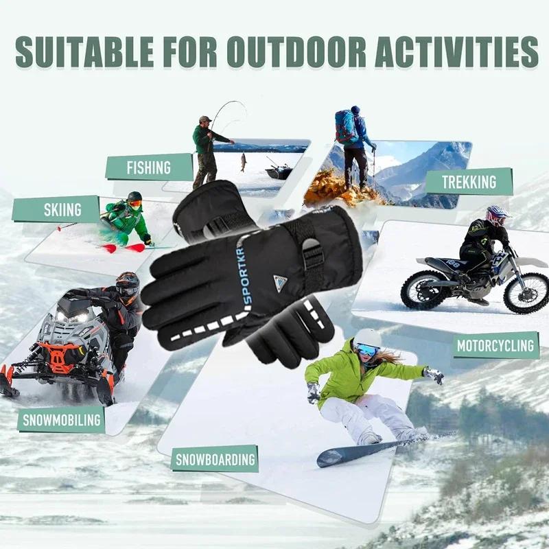 Cold Season Cycling Gloves Waterproof Antislip Outdoor Sports Ski Cycling Motocycle Warm Gloves Unisex Moto Equipments Accessories