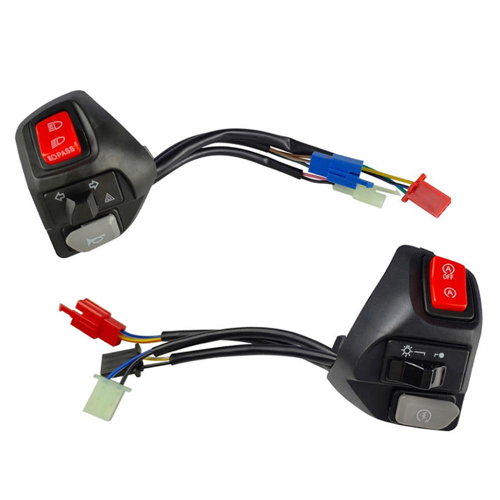 Handlebar Combination Switch with Flameout and Pass Power Control for AEROX155 Motorcycle Lightweight ABS Plastic Construction