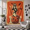 Wall TapestryElvira Mistress of the Dark Art Hanging Cloth Decorative Background Cover for Room Decoration