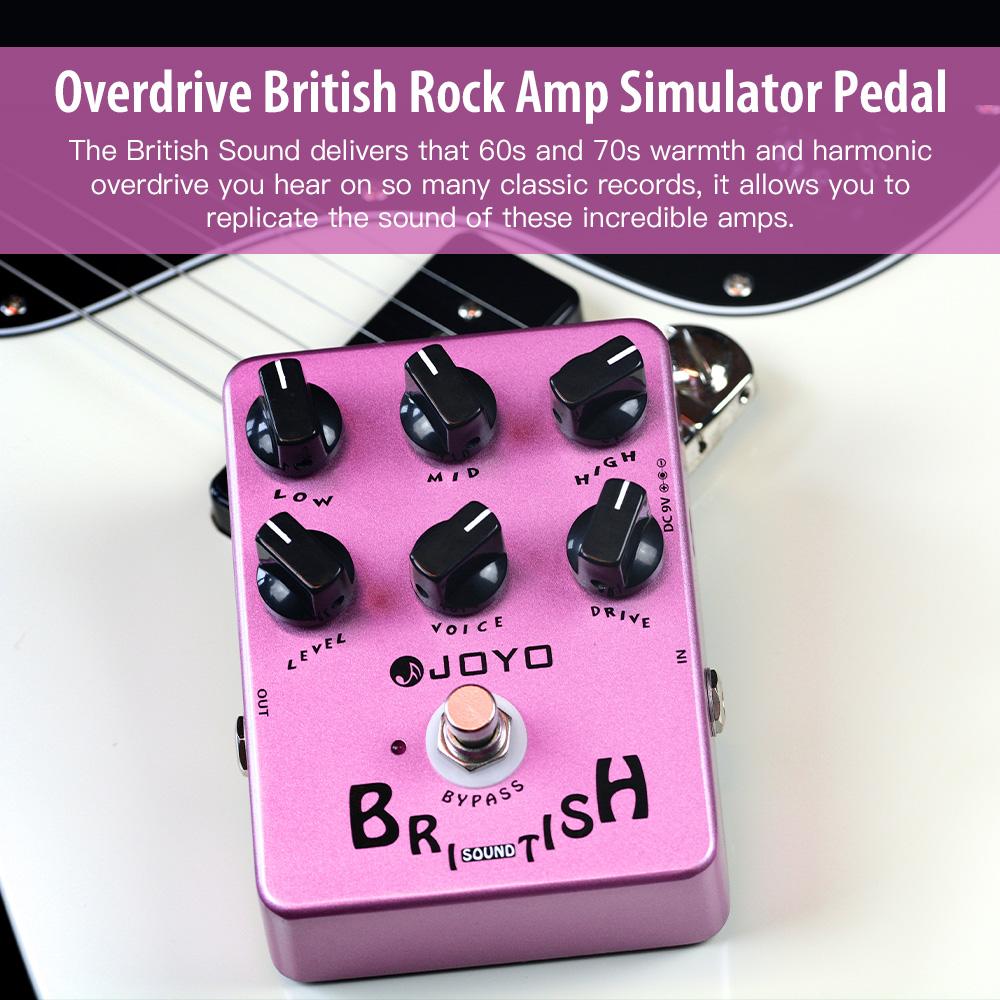 JOYO JF-16 BRITISH SOUND Overdrive Педаль для гитары Обеспечивает теплоту и гармоничные перегруженные звуки Классические педали симуляции усилителей