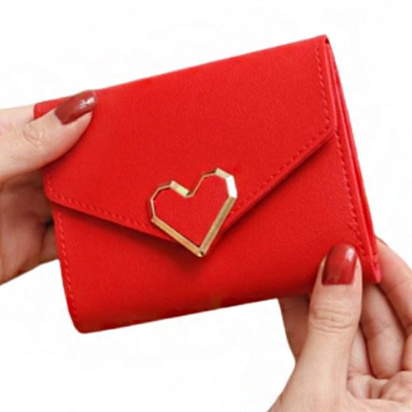 All-Rounder Heart Female Student Half Wallet Mini Wallet