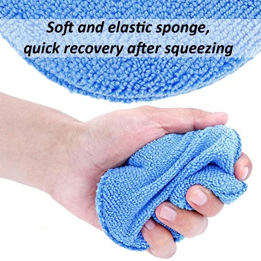1-10Pcs Waxing Sponge Car Applicator Cleaning Polish Pad Foam Sponge Microfiber Waxing Cleaning Sponge Clean Washing Tools