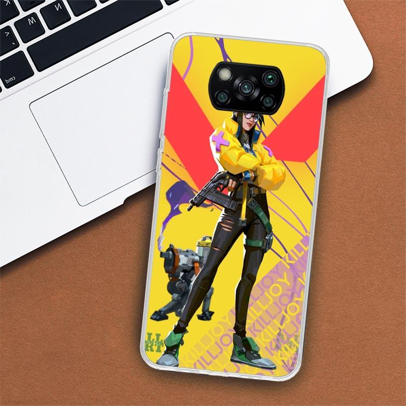 Чехол для телефона Valorant Killjoy для Xiaomi Poco X3 Nfc X4 ​​Gt X5 Pro M5S M4 M3 M2 F5 F4 F3 F2 F1 Mi Note 10 Fundas Shell