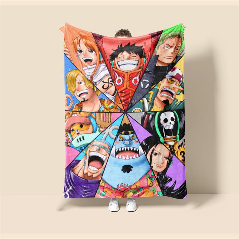 Плед One Piece Луффи Мультфильм Аниме Дети Подростки Взрослые Игровые Периферийные Коллекционные Товары Мягкий и Удобный
